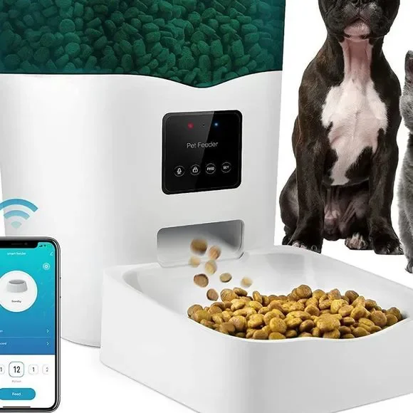 Dokoo Automatic Cat Feeder App Control - Wi-Fi Enabled Smart Cat Food Dispenser